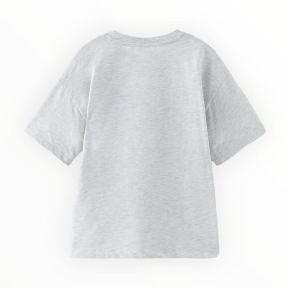 ZARA Kids | Gray Marl | "NO MORE SELFIES" T-SHIRT - Picture 2 of 5